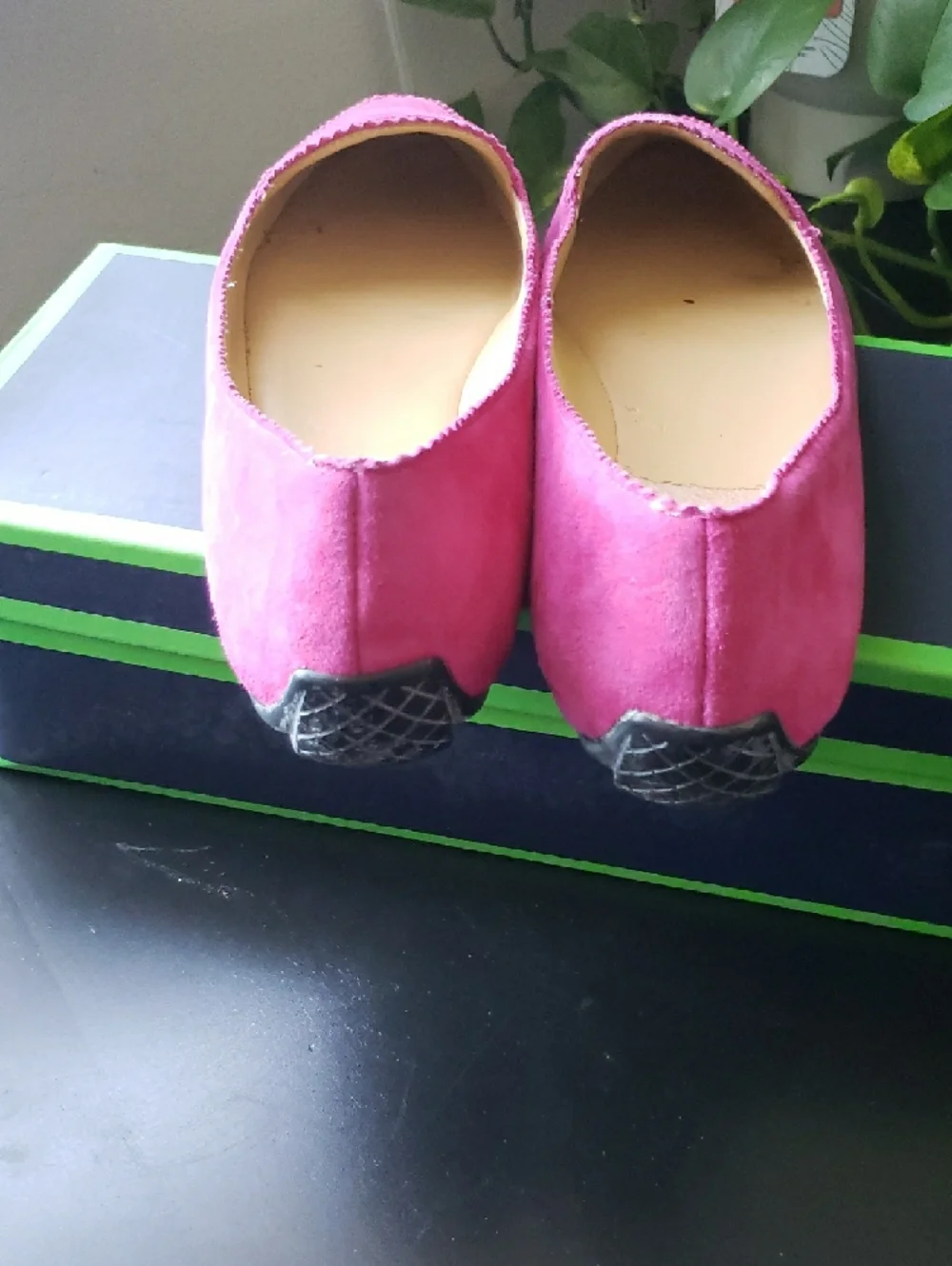 Talbots Fuchsia Suede Pointed-Toe Loafers - Picture 5 of 7